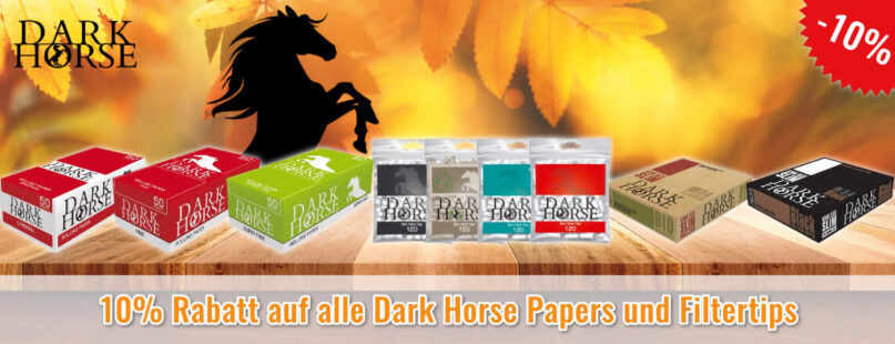 10% Rabatt auf alle Dark Horse Papers und Filtertips