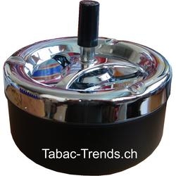 Schleuderaschenbecher Ø 13cm schwarz - Drehascher - Tabac-Trends