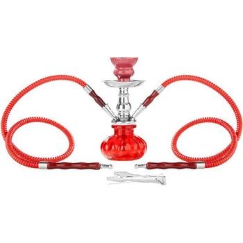 Shisha Wasserpfeife rot 2er 27cm