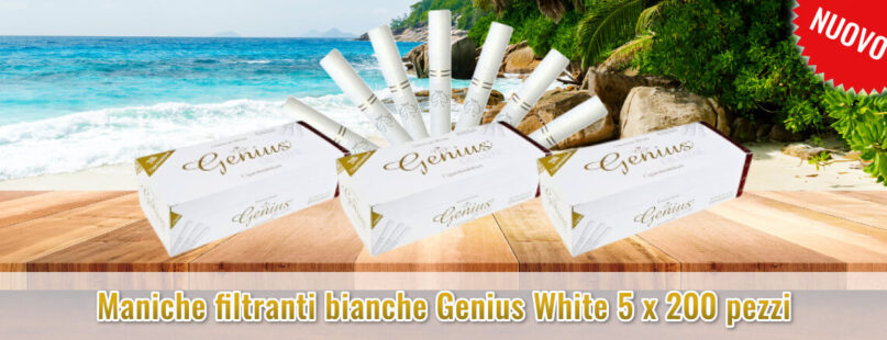 Maniche filtranti bianche Genius White 5 x 200 pezzi