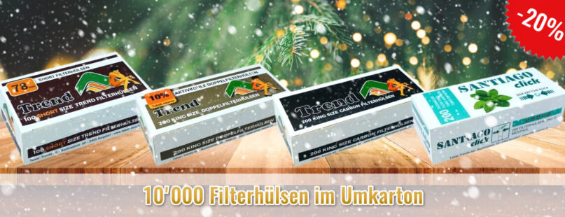 10'000 Filterhülsen im Umkarton